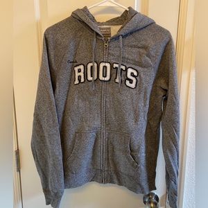 2! Roots Grey hooded jacket women size M/ t-shirt for free